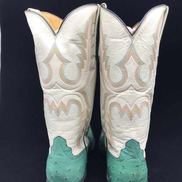 RIOS OF MERCEDES Ostrich Leather Cowboy Boots - Picture 5 of 8